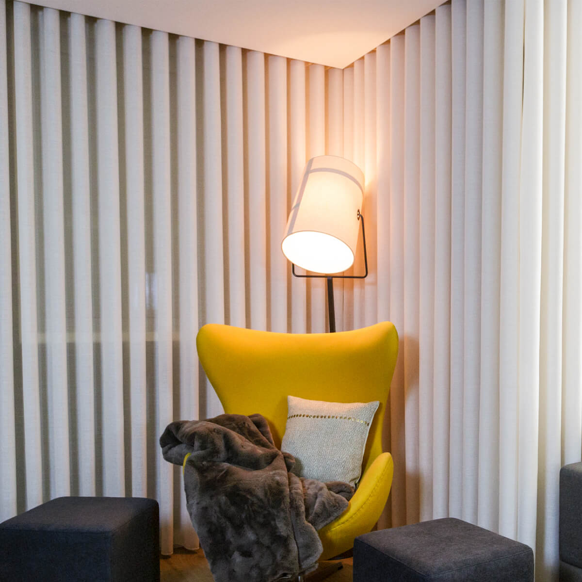 Cantinho de leitura - destaque de texturas